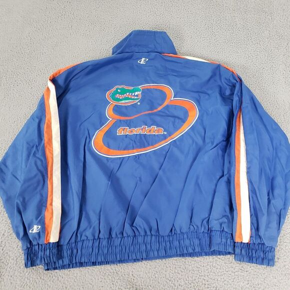 VINTAGE Florida Gators Jacket Mens 2XL Blue Logo Athletic Football XXL Nylon - Picture 1 of 12
